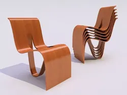 Chair pair of wooden chairs Free 3D model