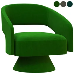 CHITA Jamie Swivel Fabric Accent Chair Free 3D model