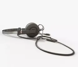 Headphones with cord Free 3D model