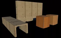 Hesco and T-Wall Barrier Free low-poly 3D model