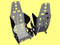 Light weight car racing interior seat Free low-poly 3D model