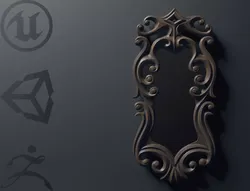 Mirror ornate Free 3D model