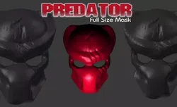 Predator Mask with Battle Damage Free 3D print model