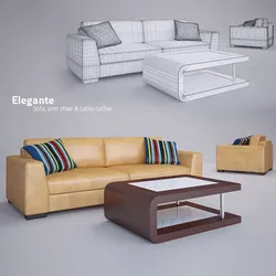 Rendering Wonders Sofa and Table Free 3D model