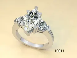 Ring engagement with marquise cut diamond Free 3D print model