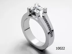 Ring engagement with princess cut diamond Free 3D print model