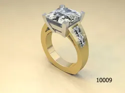Ring engagement with princess cut diamond Free 3D print model