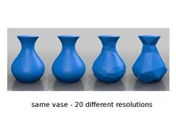 same vase - 20 different resolutions