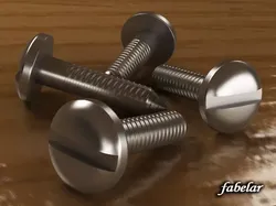 Screws three stainless steel Free 3D model