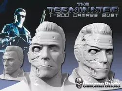T-800 Damage Bust 28MB Free 3D print model