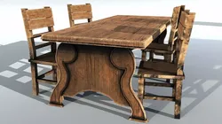 Table Chair Free low-poly 3D model