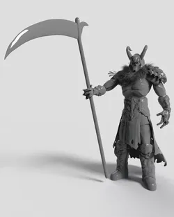 The Reaper grim holding scythe Free 3D model
