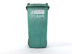 Used Trash Can Free 3D model