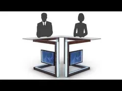 Virtual TV Studio News Desk 3 Free 3D model