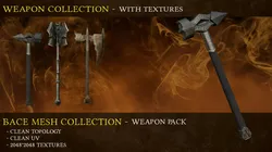 Weapons Pack Free low-poly 3D model