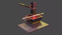 Ancient Iron Sword Forging system for black smith Free low-poly 3D model