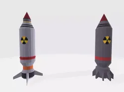 Free Nuclear Missile  Free low-poly 3D model