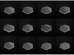 Hexa Bases Miniatures. Peanas Miniaturas hexagonales