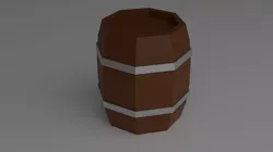 Low-poly barrel Free low-poly 3D model