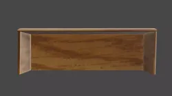 Low Poly Wooden Desk - Game Ready Free low-poly 3D model