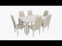 Modern Dining Table with Chairs Free 3D model
