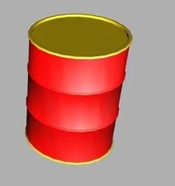 Oil drum small Free 3D model