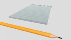 pencil and notepad