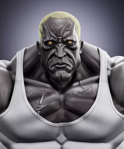 PitBull-Muscular Man Portrait Free 3D model