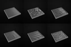 Square Base Miniatures. Peanas Cuadradas Miniaturas