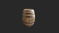 Wooden Barrel Free low-poly 3D model