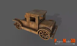 Wooden Toy-Version001 Free low-poly 3D model