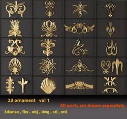 23 ornament vol 1 3D model