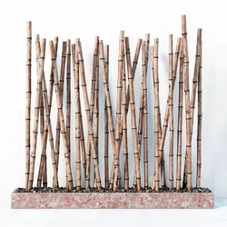 Bamboo decor fundament random 3D model