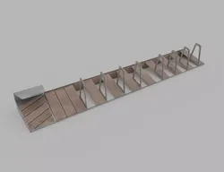 Bike rack Low-poly 3D model