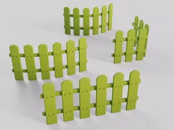 Cartoon Fence 6 3D model