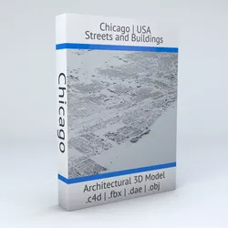 Chicago Streets and Buildings 3D model