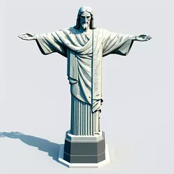 Christ the Redeemer Statue LowPoly Low-poly 3D model