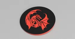 DRAGON THEMED DICE TRAY, 7 POCKETS