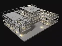 Factory structure in plan cut 25i05 3D model