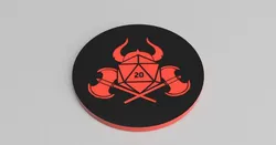 FIGHTER THEMED DICE TRAY, 7 POCKETS