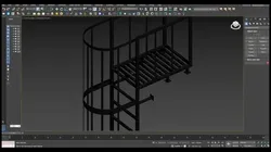Fire Escape Stairs 3D model