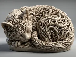 Fișiere pentru imprimante 3D | Fișier 3MF | Cat Napping