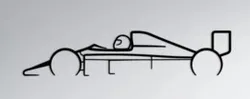 Formula 1 Racecar V4 Silhouette