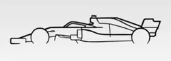Formula 1 Racecar V5 Silhouette
