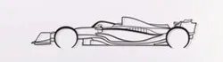 Formula 1 Racecar V7 Silhouette