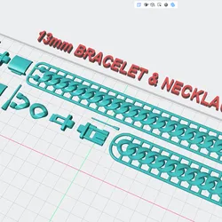FULL LOCK BOX 13mm Wide SOLID CUBAN Bracelet and Necklace 3D print model