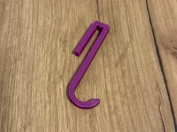 Gancho básico para objetos de hasta 6mm - Modelo de impresión 3D gratuito