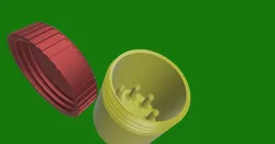 Glass pipe cleansing screwtop container