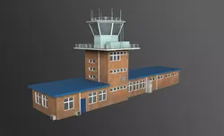 Jandakot Airport Tower Low-poly 3D model