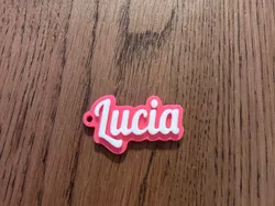 Llavero con nombre Lucía - Modelo de impresión 3D gratuito